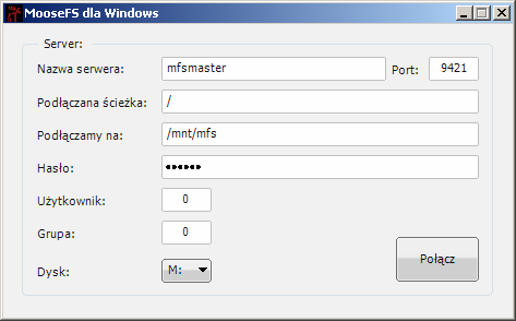 Bezpośredni dostęp do systemu plików MooseFS z Windows